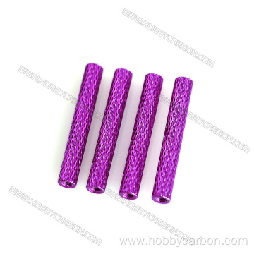 Custom aluminum spacer female threaded round standoff